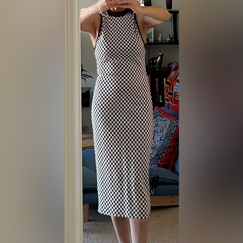 Zara knit checkered dress M